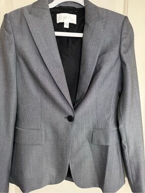 BOSS Hugo Boss Juicy6 Gray Virgin Wool Blend Blazer Size 4
